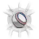 American flag and baseball tattoo design idea