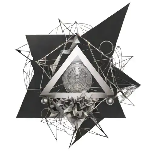 god and geometry tattoo design idea