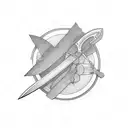 knife chef tattoo design idea