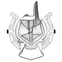 knife chef tattoo design idea