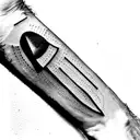 knife chef tattoo design idea