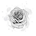 Glock pistol surrounded by roses tattoo design idea