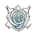 espada com uma rosa tattoo design idea