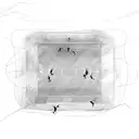 A sketch of a soccer field with players in action tattoo design idea