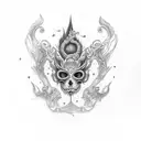 espada com uma rosa tattoo design idea