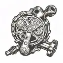 5 speed manual gear shift with hayden instead of numbers  tattoo design idea