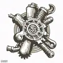 5 speed manual gear shift with hayden instead of numbers  tattoo design idea