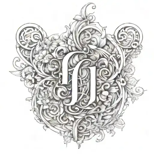 I want a design of my Crush's initials and mine; L and J; like an impossible love but with a lot of passion, delicate tattoo design idea