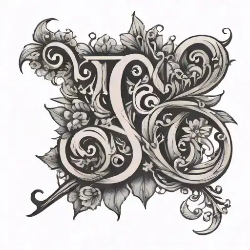 I want a design of my Crush's initials and mine; L and J; like an impossible love but with a lot of passion, delicate tattoo design idea