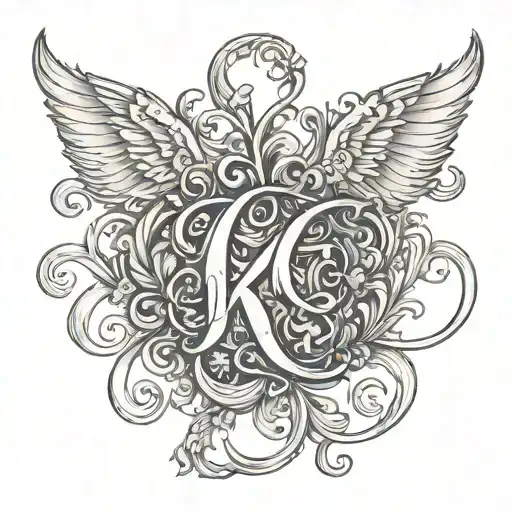 I want a design of my Crush's initials and mine; L and J; like an impossible love but with a lot of passion, delicate tattoo design idea