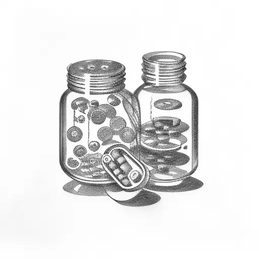 pills tattoo design idea