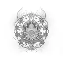 forearm sleeve incorporating mojave ghost flower background and including caduseus, dominican republic flag, and dog paw tattoo design idea