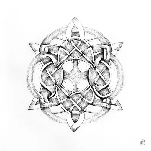 mother daughter celtic knot tattoo design idea