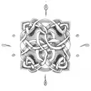 mother daughter celtic knot tattoo design idea