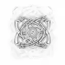 mother daughter celtic knot tattoo design idea