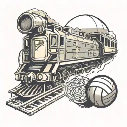 Train Volleyball  tattoo design idea