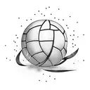 Volleyball player diving for a ball tattoo design idea