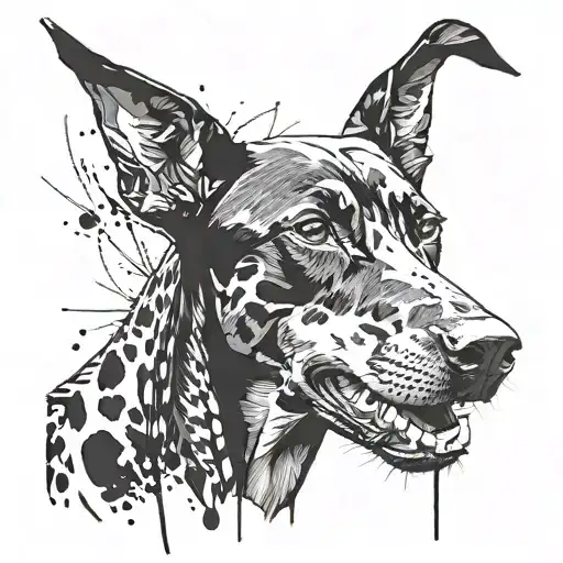Doberman. Figure 2. E.A tattoo design idea