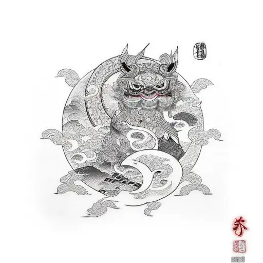 lua e sol tattoo design idea