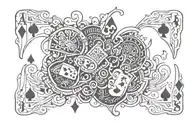 poker cards tattoo design idea