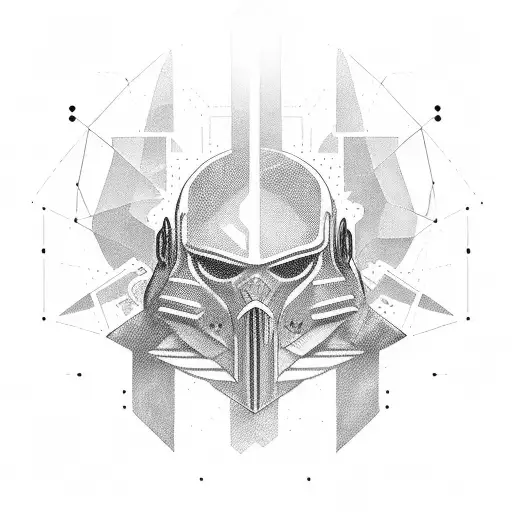 Incorporate elements from Solo Leveling into a futuristic game design tattoo tattoo design idea
