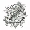 michelangelo creation based tattoo design idea