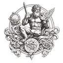 michelangelo creation based tattoo design idea