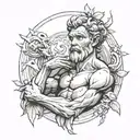 michelangelo creation based tattoo design idea