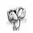 two tulips tattoo design idea