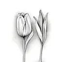 two tulips tattoo design idea