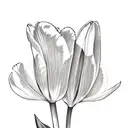 two tulips tattoo design idea