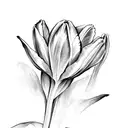 two tulips tattoo design idea