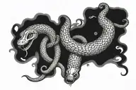 words tie me up Mick with snake intertwined tattoo design idea