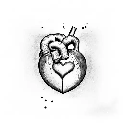 Crying Heart tattoo design idea