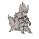 Fatalis monster hunter  tattoo design idea