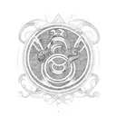 inter milan logo with snake tattoo design idea