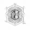 inter milan logo with snake tattoo design idea