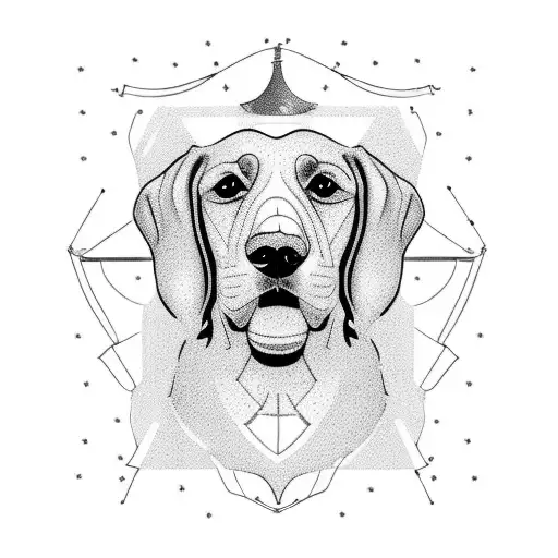 England setter dog tattoo design idea