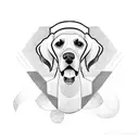 England setter dog tattoo design idea