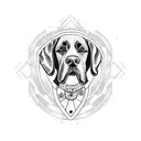 England setter dog tattoo design idea