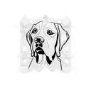 England setter dog tattoo design idea