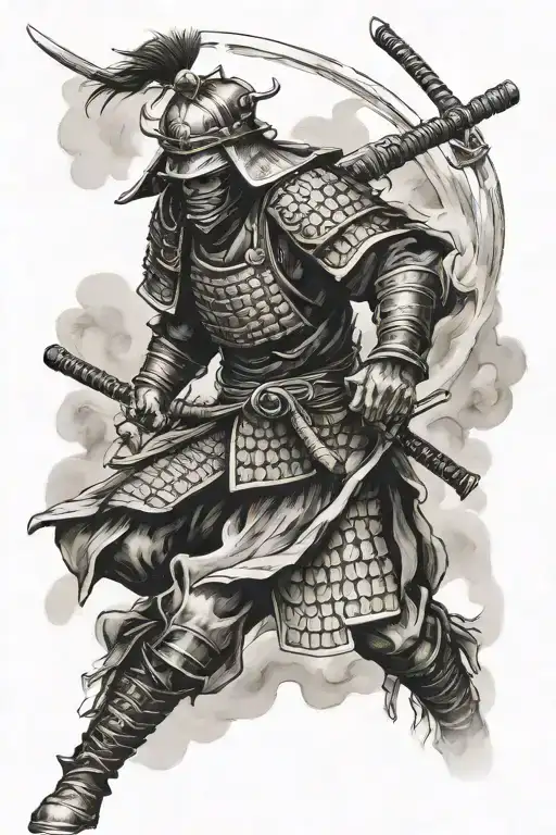 samurai warrior tattoo design idea