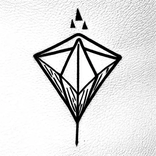 fires and rains paired tattoos in triangles tattoo design idea