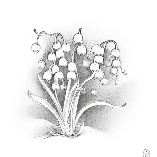 lily of the valley growing out of radish tattoo design idea