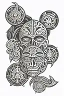 4 taino puerto rican symbols incorporated tattoo design idea