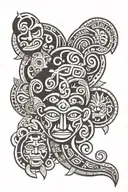4 taino puerto rican symbols incorporated tattoo design idea