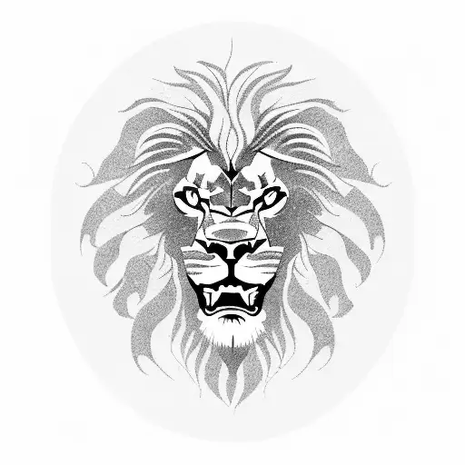 angry, czech symbol lion  tattoo design idea