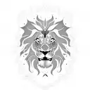 angry, czech symbol lion  tattoo design idea