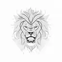 angry, czech symbol lion  tattoo design idea