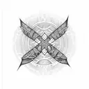 Lorraine cross tattoo design idea